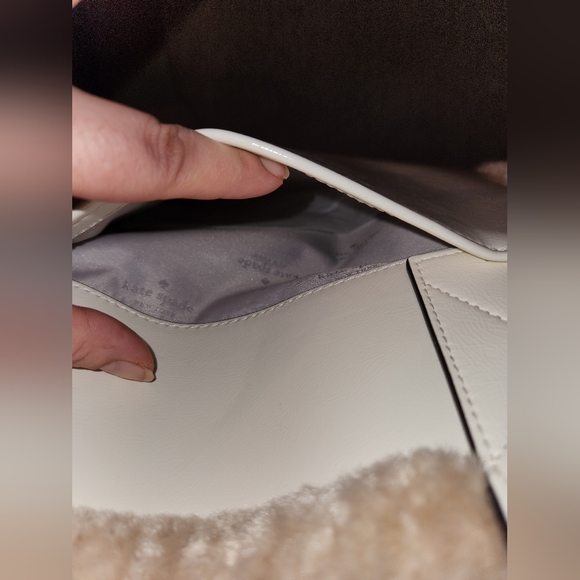 ♠️Kate Spade♠️$459 RETAIL New York Jett Faux Shearling Tote, Large, Merengue NWT - Picture 11 of 15